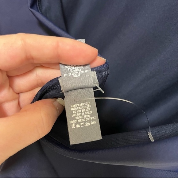 Aerie NWOT One Piece Scoop Back Navy Blue Swimsuit Size XL - Picture 5 of 11